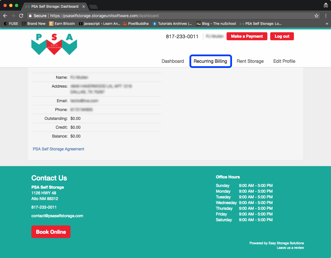 PSA account screen screenshot of psa account screen.